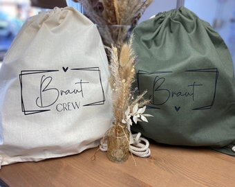 Bride| Team Bride| Jute backpacks for hen party| Bridal Shower| Bride Crew