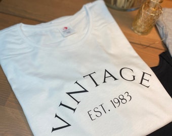 Vintage| Geburtstags Shirt| Jahreszahl| Runder Geburtstag