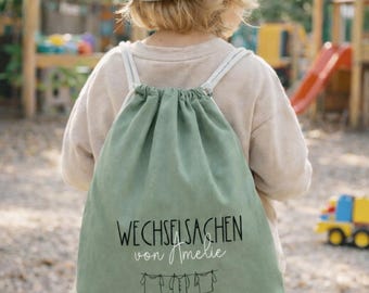 Personalized change of clothes bag for kindergarten/ change of clothes/spare clothes