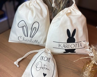 Osterbeutel| Geschenktaschen personalisiert| Ostergeschenk individuell| Osternest mit Name| Hasenohren