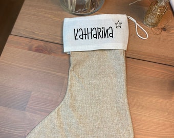 Personalized Santa Boots| Santa stocking| Boots to fill| Santa sock for the fireplace| Christmas stocking