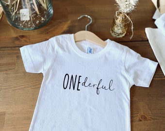 Onederful| Birthday Shirt| Birthday Outfit| 1st Birthday T-Shirt| wild one