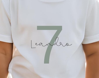Geburtstagsshirt personalisiert in vielen Farben| personalized clothing for kids| T-Shirt und Langarmshirt|Birthday Outfit|