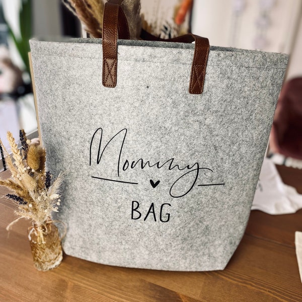 Mommy Bag| Mama Tasche| Filztasche| Einkaufstasche| Shopper| Momlife| Geschenk für die Mama| mommy to be