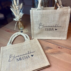Taschen für Brautmutter| Blumenmädchen| Trauzeugin| Brautjungfer| personalisiert