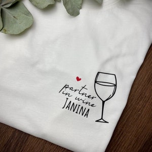 Partner in wine| Statement T-Shirt| Wine lovers| Wine drinkers| personalized| JGA T-Shirt