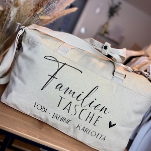 Personalisierte Familientasche| Reisetasche| Weekender| Kliniktasche| Mommy Bag| Geschenk zur Geburt