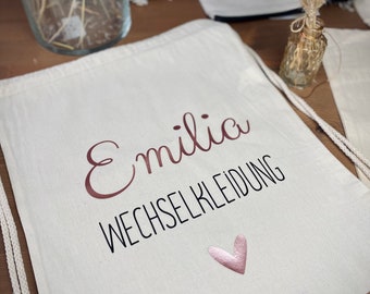 Gepersonaliseerde wisselkledingtas voor de kleuterschool/wisselkleding/