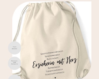 Erzieherin mit Herz| Geschenk Erzieherin| Geschenk Kindergarten| Geschenk Erzieher| Abschiedsgeschenk Kita