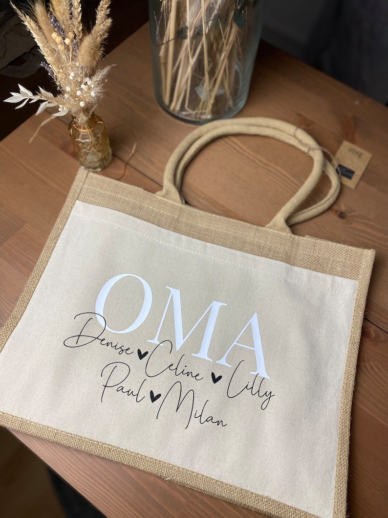 Personalisierte Einkaufstasche für Mama Oma Tante Geschenkidee für Lieblingsmenschen Bild 5