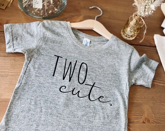 Two Cute| 2nd birthday| Birthday Shirt| birthday party| Birthday Outfit| Birthday t-shirt boys