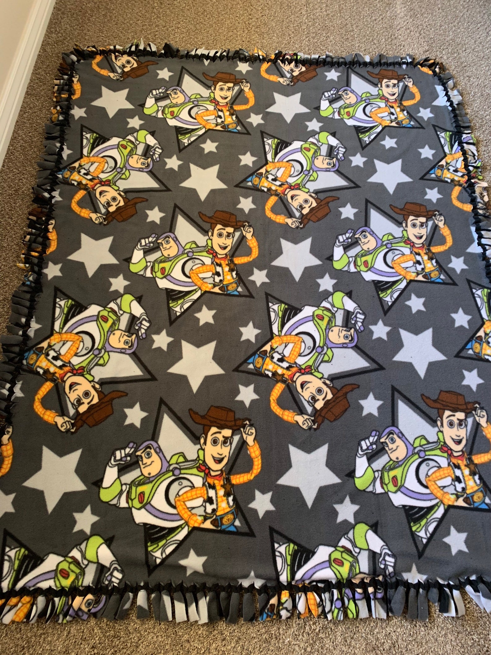 Toy Story Fleece Tie Blanket Etsy