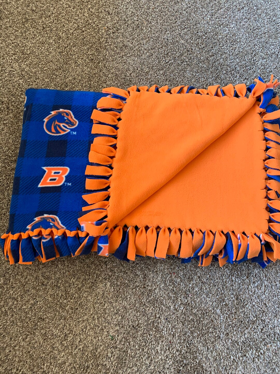 Boise State Fleece Tie Blanket - Etsy