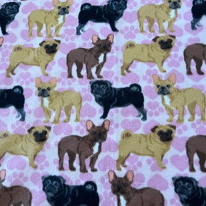 Pink Mini Dogs Fleece Tie Blanket