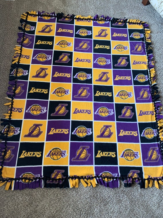 Los Angeles Lakers Fleece Tie Blanket Etsy