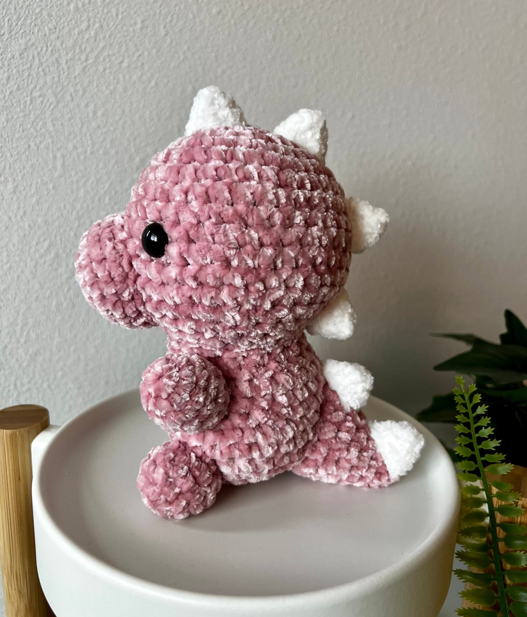 Light Pink Crochet Dinosaur/ Mini Dinosaur/ Dinosaur Amigurumi/ Crochet ...