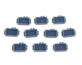 Resin 28mm Sci-Fi Rectangular Vent Panel Terrain Greebles Scenery Building Bits (2 Sizes)