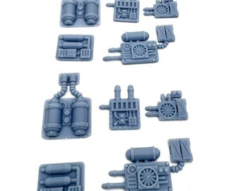 Resin 28mm Sci Fi Wall Panels Set of 10 Greebles Scenery Terrain Bits