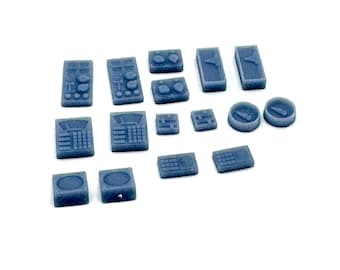 Resin 28mm Sci-Fi Dials & Gauges Panels Terrain Greebles Scenery Building Bits