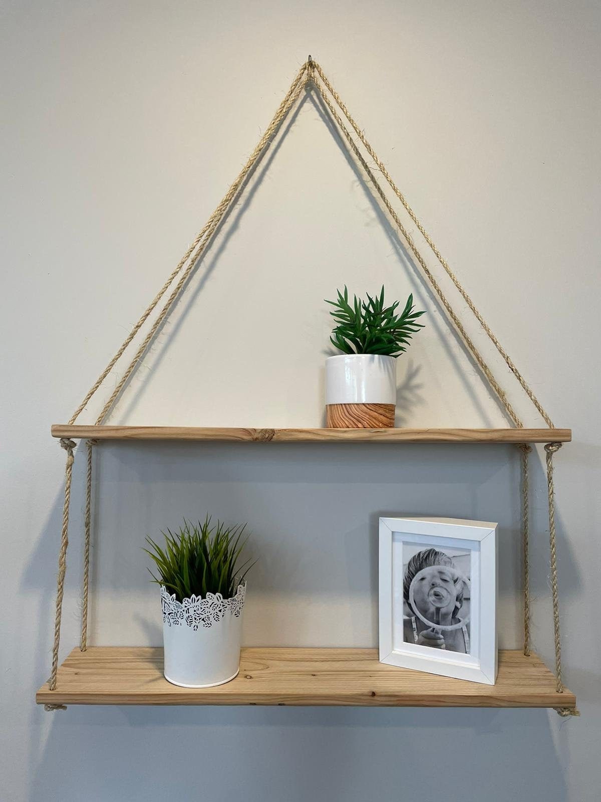 Hanging rope shelf Etsy