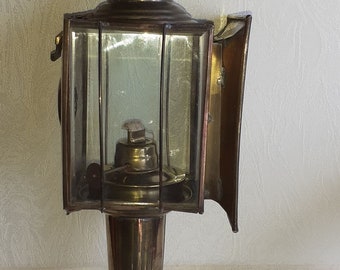 Yellow copper Carriage Lantern from France