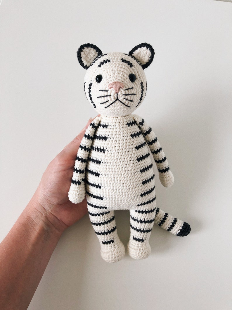 Amigurumi white tiger pattern Crochet pdf pattern | Etsy