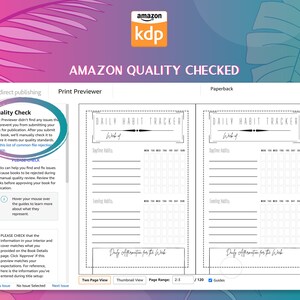 Habit Tracker KDP Interior Template Amazon KDP Interior 6 X 9 Habit ...