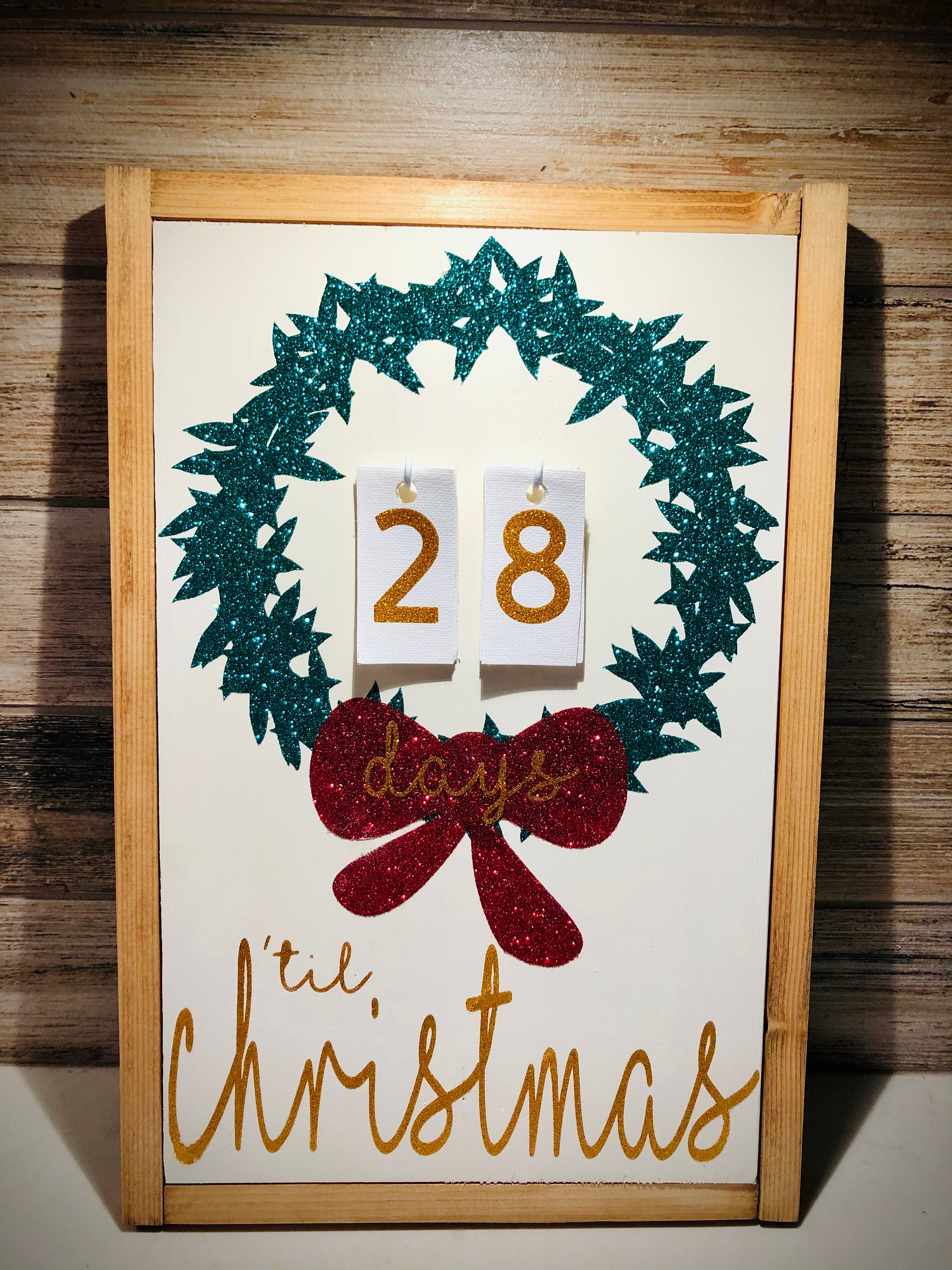 Weihnachten Countdown Zeichen ewig Etsy