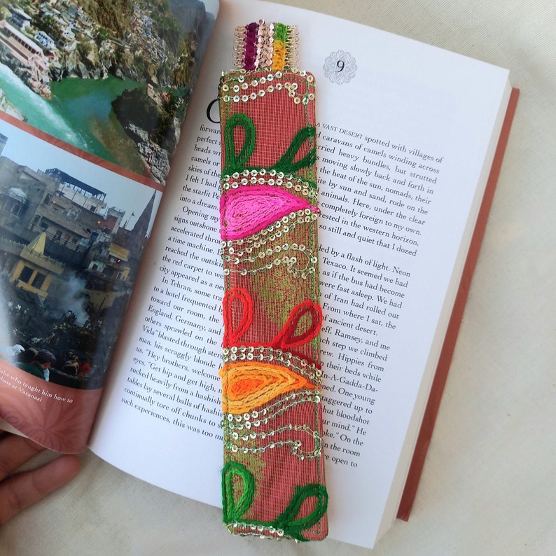Indian Style Fabric Bookmark Upcycled Indian Colourful Etsy