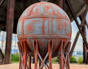 Acid Ball, 3D printed historical model/sculpture Bellingham Washington Waypoint Park, screw top