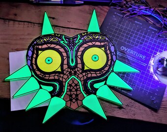 Majora's Mask Large Version, The Legend of Zelda, 3D printed and glow in the dark