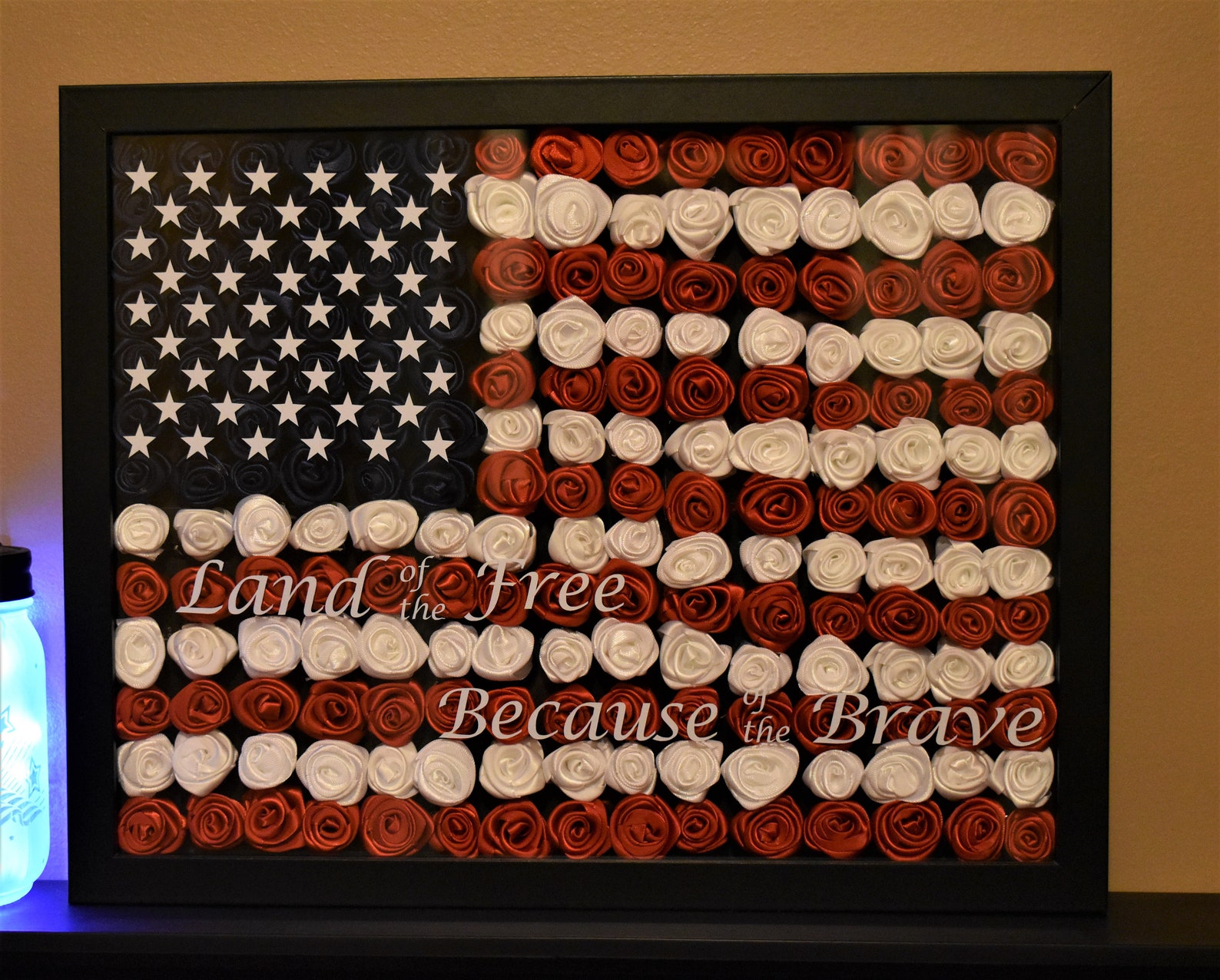 American Flag Shadow Box 11x14 Etsy