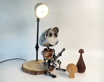 Musik Bass Gitarrist Tischlampe / Gitarren Raum Studio Dekor / Geschenke für Musikliebhaber, Gitarristen