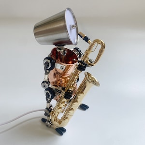 Big Baritone Saxophone Player Desk Lamp | Gift for Baritone Saxophone lovers | Gift for music teacher