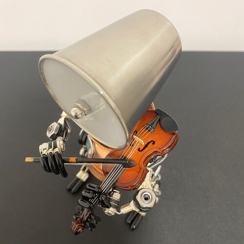 Violin Player Lamp|Music Robot Lamp|Music Room Decor|Violin Gift|Music shops Lover Decor|Gift for violinist
