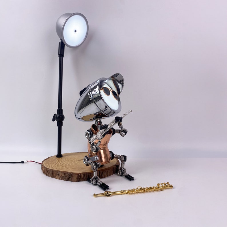 Lampe de table décorative joueur de flûte traversière / Lampe décorative de flûtiste / Cadeau pour les amateurs de groupes de flûtistes image 4