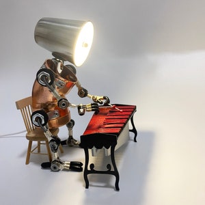 Marimba Player Lamp|Marimba Player Gift|Music Room Lamp|Music Room Decor|Marimba Art
