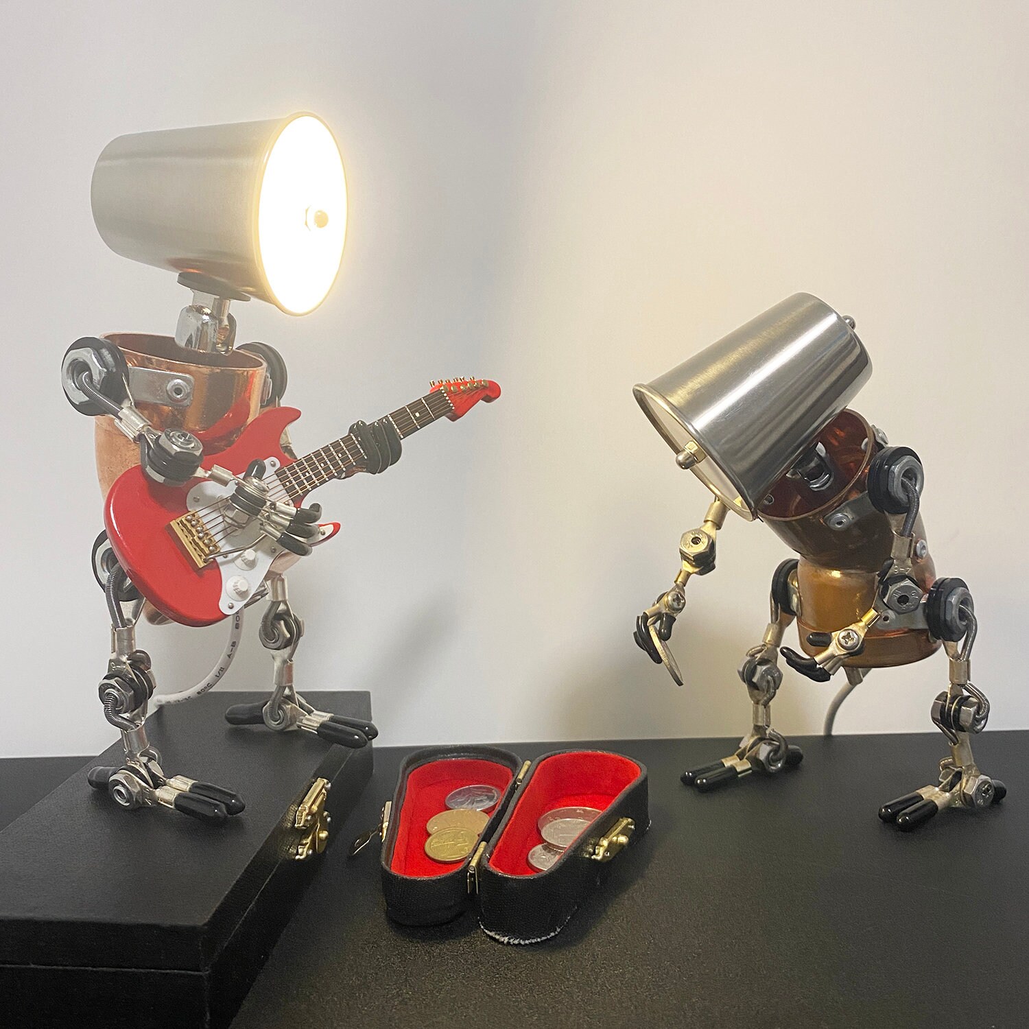 Bass Guitar Player table lampElectric bassist desk Etsy