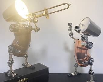 Trombone Player Lamp|Music Studio Decor|Music Room Studio Art|Trombone Gift|Music Lover Decor|Musician Art