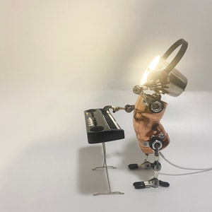 Keyboard Player Lamp | Keyboardist gift | Music Robot Playing Electronic Piano | Music Studio Decor | Music Room Decoration