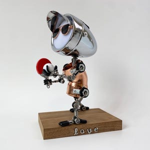 Personalized Table Tennis Player Lamp - Unique Metal Art Decor - Perfect Gift for Ping Pong Lovers
