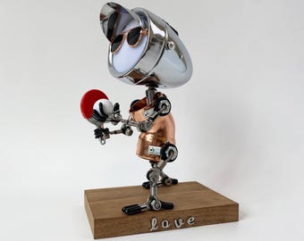 Personalized Table Tennis Player Lamp - Unique Metal Art Decor - Perfect Gift for Ping Pong Lovers