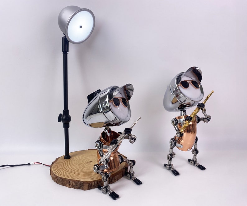 Lampe de table décorative joueur de flûte traversière / Lampe décorative de flûtiste / Cadeau pour les amateurs de groupes de flûtistes image 1