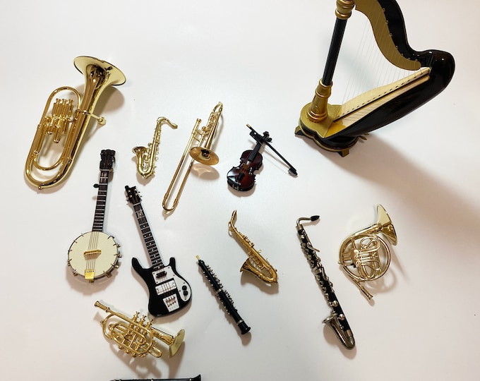 Miniature musical instruments / Musical Instrument Accessories for DIY Musical Robot / Music decor for studio