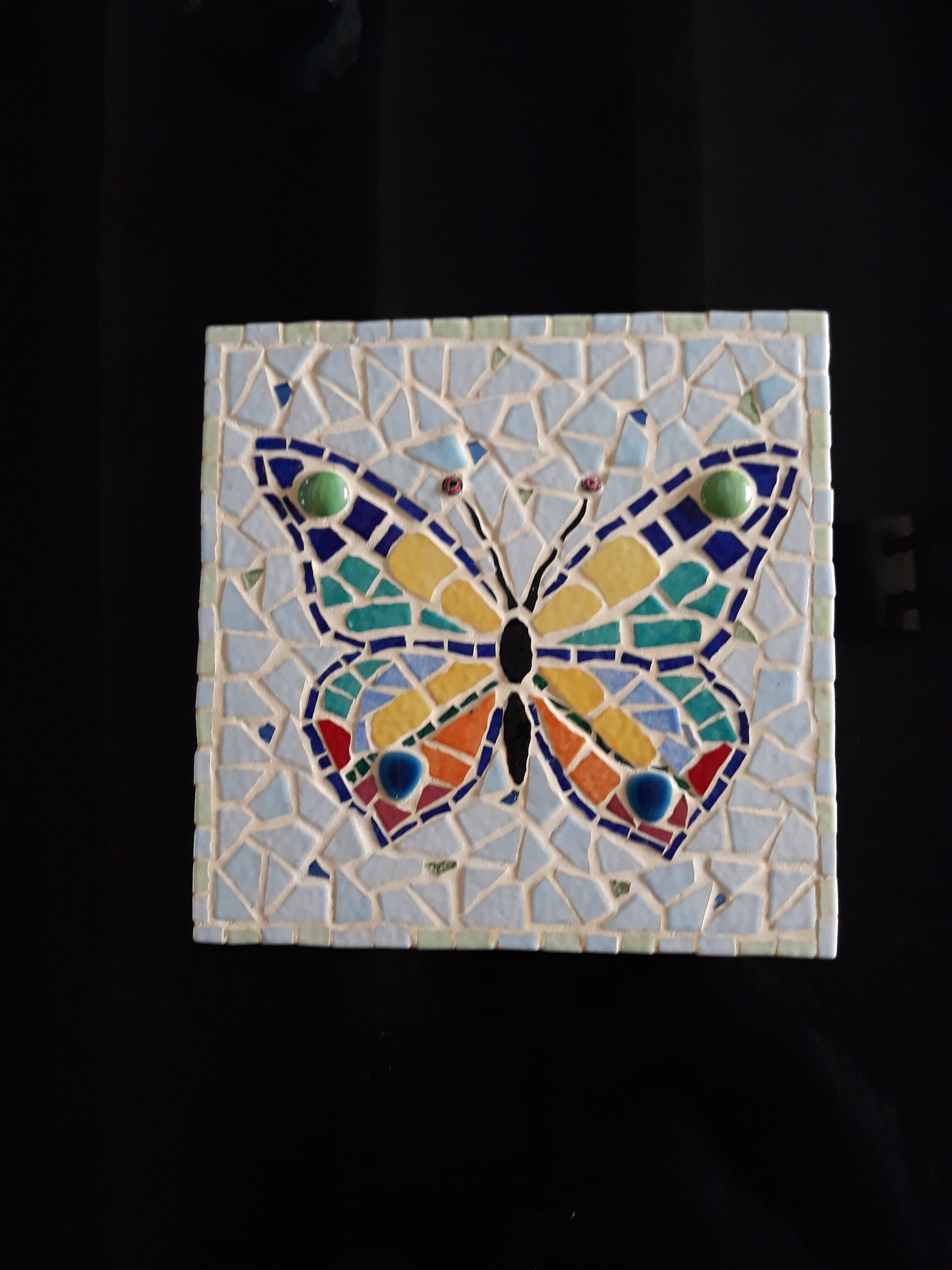 Papillon Multicolore Mosaïque