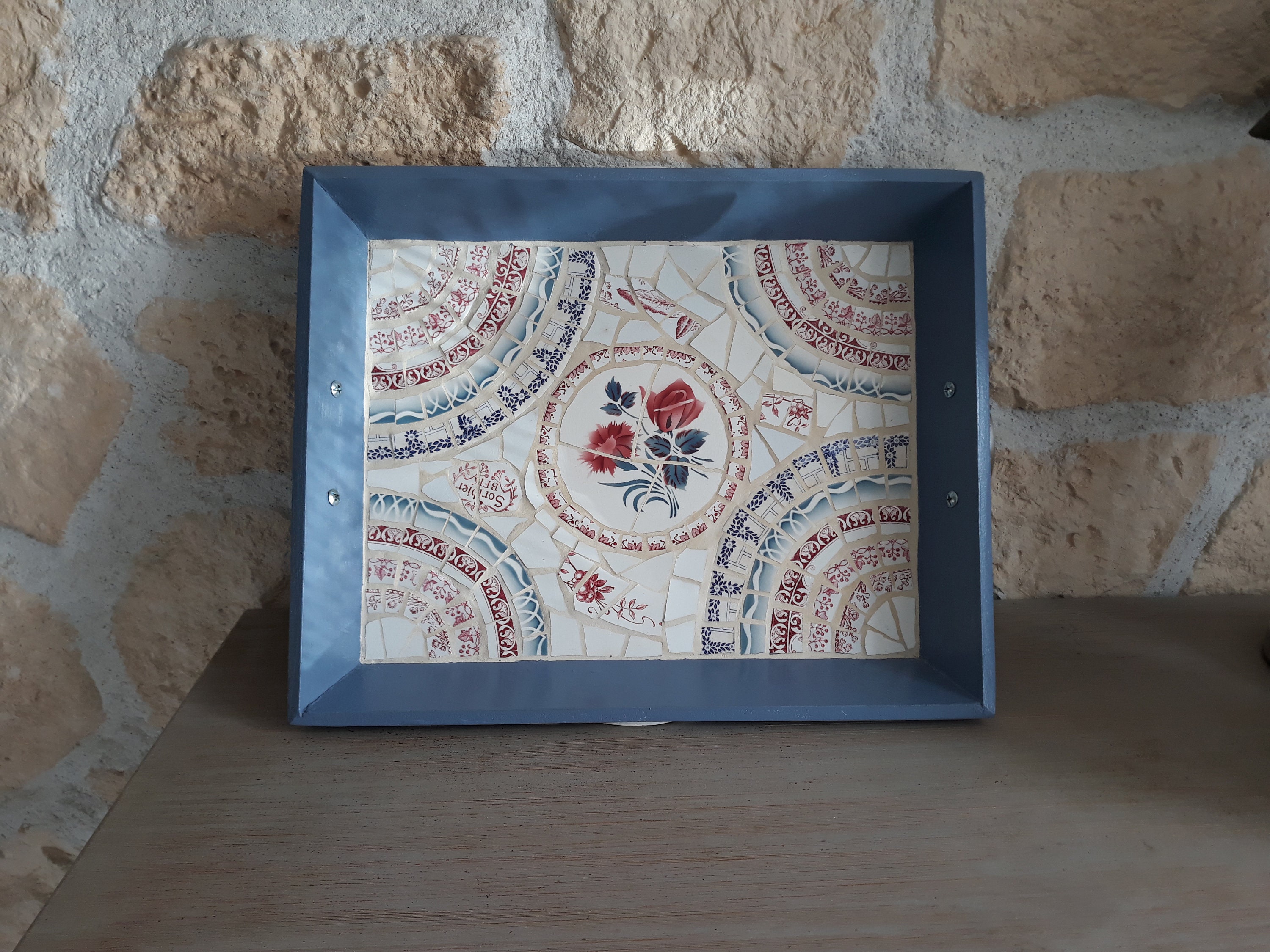 Plateau Vintage Mosaïque