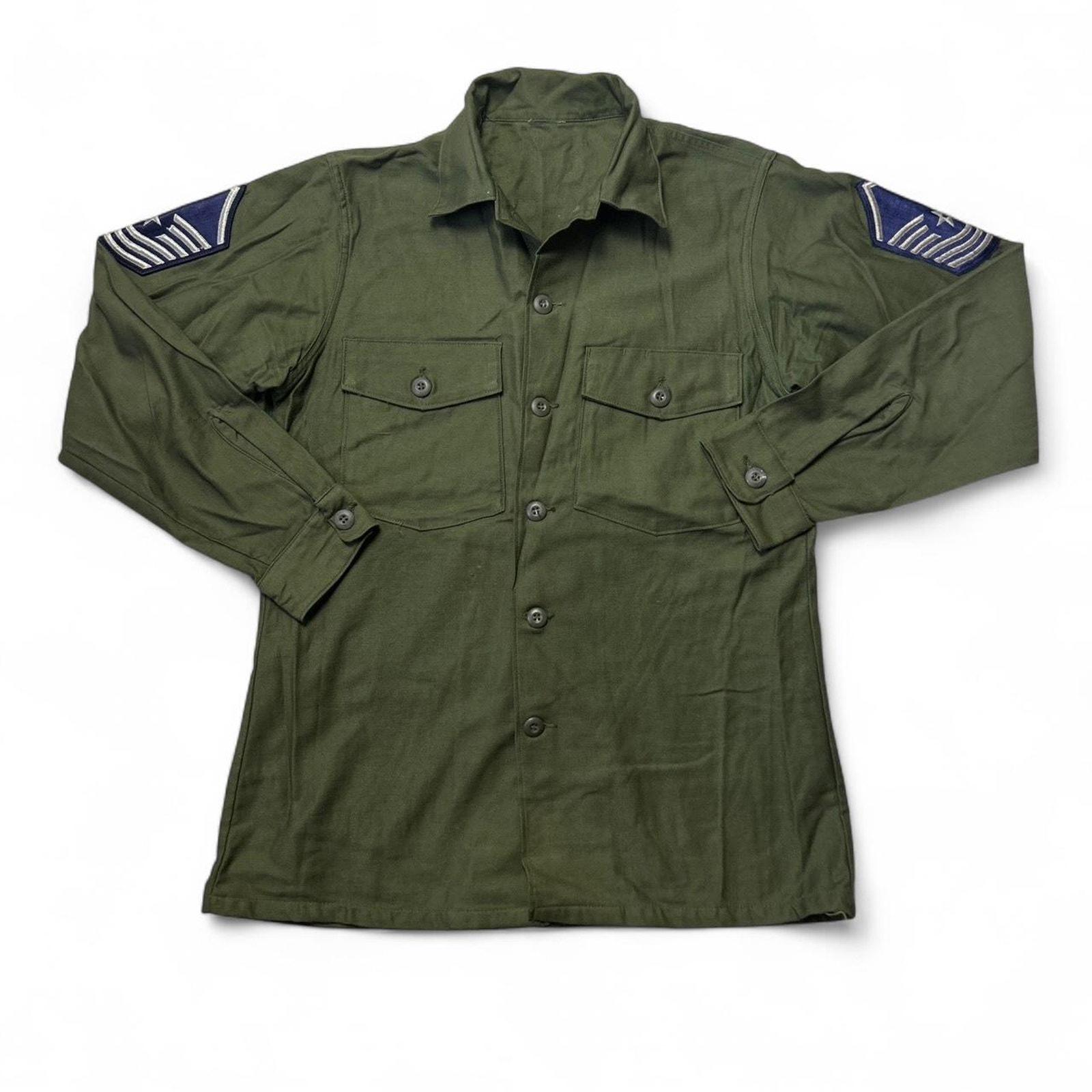 米軍 アーミー ヴィンテージ 60年代 コットンサテン OG-107 シャツ 