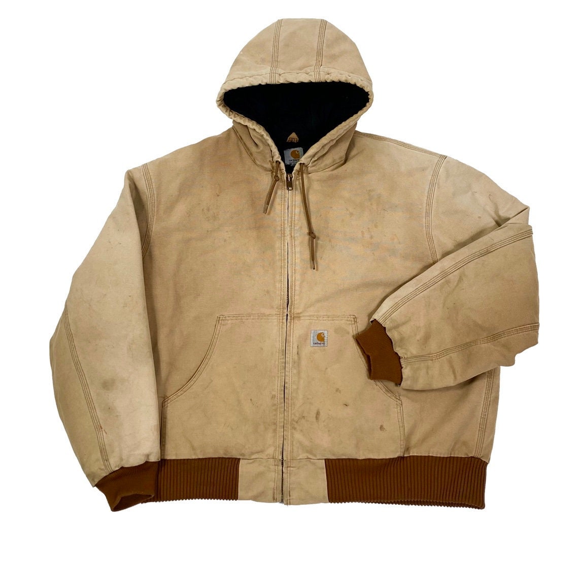 Vintage Carhartt Duck Canvas Workwear Coat Hooded Cotton | Etsy