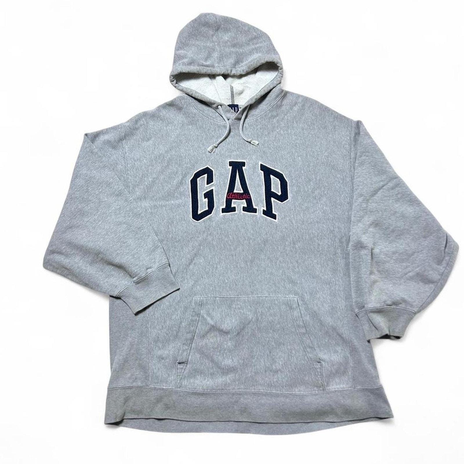 トップス 90s old gap sweatshirt hoodie gray parka GAP Athletic 90s Vintage Heather Grey Sportswear Hoodie Sweatshirt