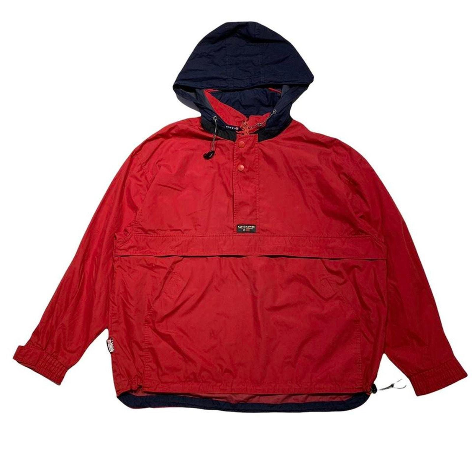 Chaps Ralph Lauren 90s Vintage Red Nylon Anorak Windbreaker XL - Etsy